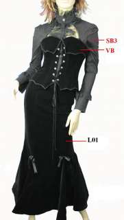 SB3, Lolita gothic black women corset shirt  