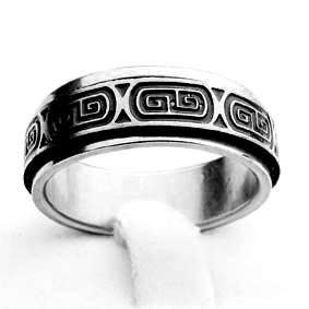   Black Engrave Designer Stainless 316L Steel Finger Ring Fashion  