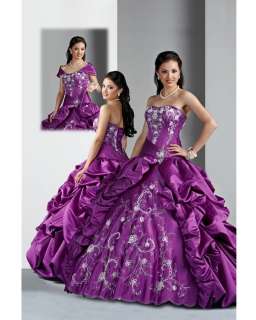 Purple Formal Gowns/Ball Gowns/Quinceanera/Customs size  
