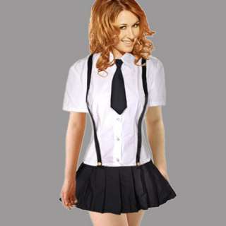 Sexy Karneval Schulmädchen uniform kostüm ACADEMY mit Krawatte 