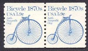 US 1901 MNH VF 5.9 Cent Bicycle 1870s Pair  