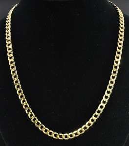 Italian 10K Yellow Gold Polished Curb Link 5.75mm Chain Necklace 20 