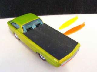 1967 Hot Wheels Redline Custom Deora Lime Green w/ 2 Surfboards Near 