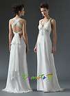Neuf blanc mousseline robe de mariée mariage 32   48 taille 