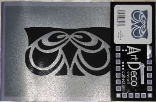 ART DECO designer motif reusable plastic stencil sheet  