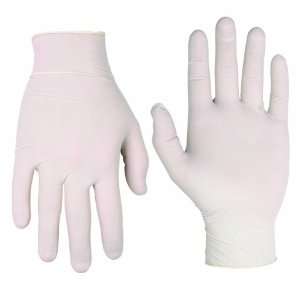 Custom Leathercraft 2318M Latex Disposable Gloves Non Powdered, Box of 