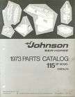 1973 JOHNSON OUTBOARD 115 hp ILLUSTRATED PARTS CATALOG  