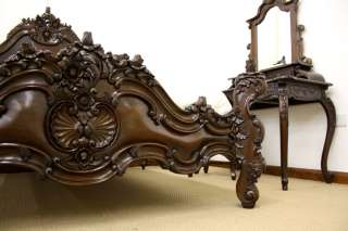 French Bedroom Furniture Ornate Carved Bed King Size  
