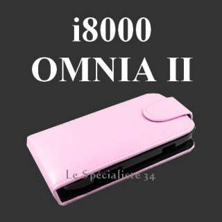   ★ HOUSSE CUIR SAMSUNG i8000 i 8000 OMNIA II 2 ★ ROSE ★