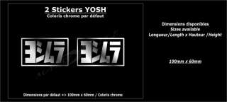   2 Stickers YOSHIMURA CHROME / YOSH
