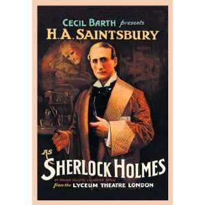 Saintsbury as Sherlock Holmes (book cover) 20x30 Poster Paper 