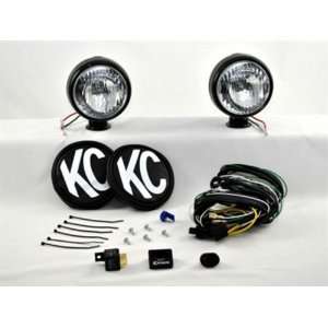 KC HiLites #485 5 Round   Driving Lamp Light Black 100w Pair of 2 