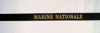 Navy Cap Tally Marine Nationale Gold Lettering French  