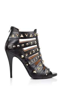 Bionda Castana  Avril Studded Leather Peep Toe Sandal by Bionda 