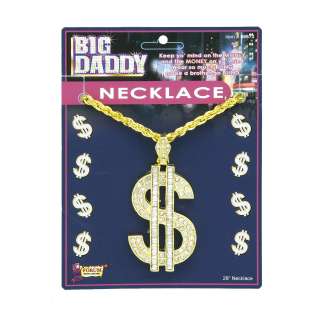Big Dollar Sign Necklace   This necklace has clear crystals set in a 