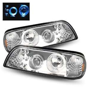    93 Ford Mustang Chrome LED Halo Projector Headlights 1PC Automotive