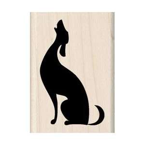   Mounted Rubber Stamp Musical Dog; 2 Items/Order Arts, Crafts & Sewing