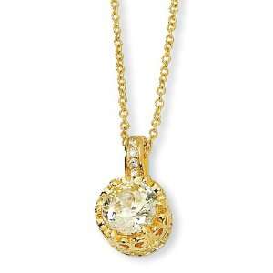   Silver Gold Plated Cubic Zirconia Pendant Arts, Crafts & Sewing