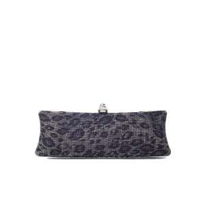 Black Leopard Print Ladies Evening Bag Clutch Handbag