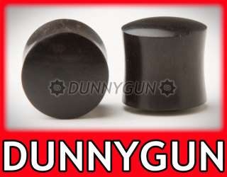 0G BLACK DOGWOOD PLUGS 0 gauge tunnel horn earring  