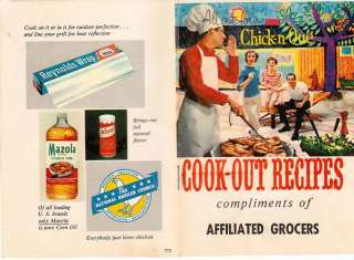 1960s Vintage Recipe Book Cook Out Barbeque Recipes Mazola Oil 