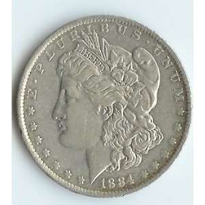  1884 O Morgan Silver Dollar   Fine Condition Everything 