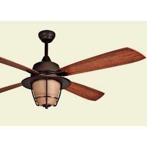  Morrow Bay Collection 56 Espresso Ceiling Fan with Teak Blades 