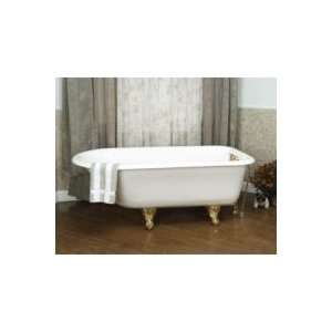 Barclay Cast Iron 60 Roll Top Tub with Bisque Exterior 