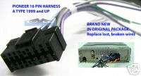 PIONEER WIRE HARNESS 16 PIN AFTERMARKET RADIO 2000  