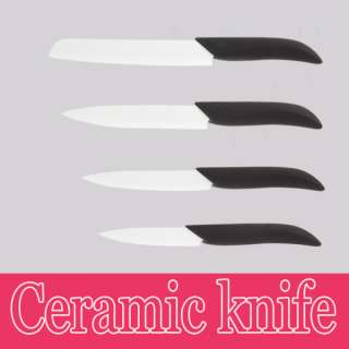 Pack 6+5+4+3 Ceramic Knife knives Set Kitchen Chic Chefs Black 