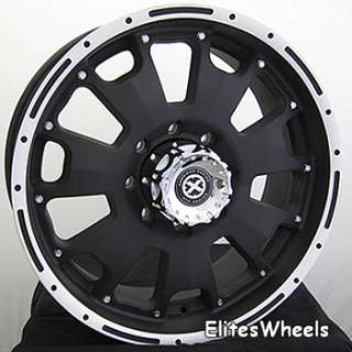 20 Black ATX Vice Wheels Rims 8x6.5 Silverado Sierra K2500 HD Ram 