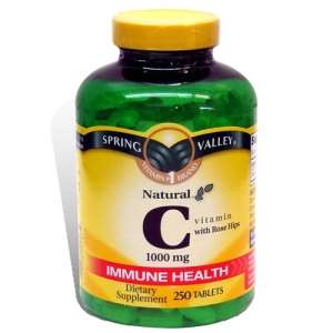 Vitamin C Rose Hips 1000 mg, 250 Tablets, Spring Valley  