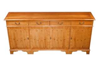English Antique Style Yew Wood Buffet Sideboard Console  