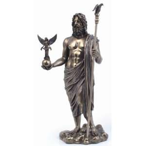  Bronze Greek God Zeus Statue 