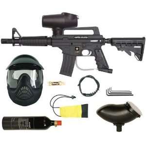 US Army Alpha Black Paintball Gun   Tactical   Power Pack with Cyclone 