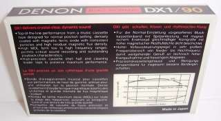 DENON DX1/90 cassette blank tape white sealed Japan  