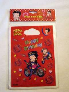 NEW 16 BETTY BOOP LOOT BAGS , PARTY SUPPLIES  