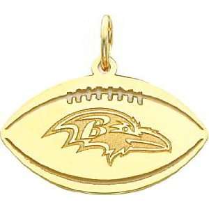   14K Gold NFL Baltimore Ravens Logo Football Charm: Sports & Outdoors