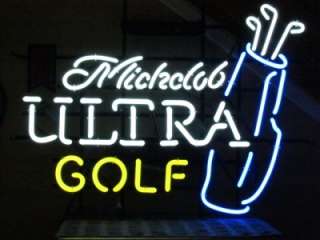 Michelob Ultra Official PGA Beer Golf Bag Neon Bar Light Sign NEW RARE 