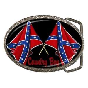 Country Boy South Confederate Flag Belt Buckle New!  