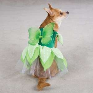 Dog FAIRY Tinker Bell Halloween Costume Green Pink XS L  