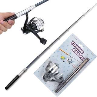 New 1.4m Mini Pocket Pen Fishing Rod + Reel + Line Gift  