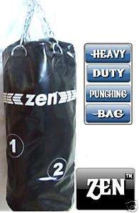 BLACK Punching Boxing Kicking Bag + 4 chains 83x93  