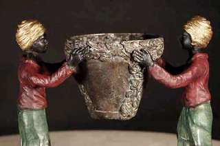 Classic Blackamoor Sculpture Real Bronze Turban Vase  