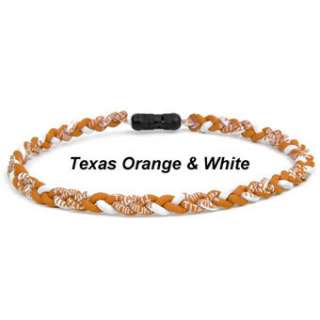 Brett Bros Ionic Titanium Necklace Texas Orange/White Medium 