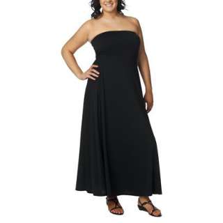 Juniors Plus Size Pure Energy Black Sleeveless Maxi Dress.Opens in a 