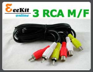RCA Male to Female Extension Cable for DVD TV 10FT  
