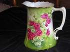 JULIUS BRAUER SIGNED BELL COMPANY HPAINTED ROSE PITCHER  