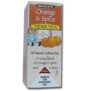 Bigelow Tea, Orange & Spice Herbal Tea 28 / Box:  Grocery 