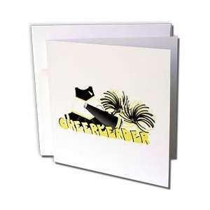  TNMGraphics School   Black and Gold Cheerleader   Greeting Cards 12 